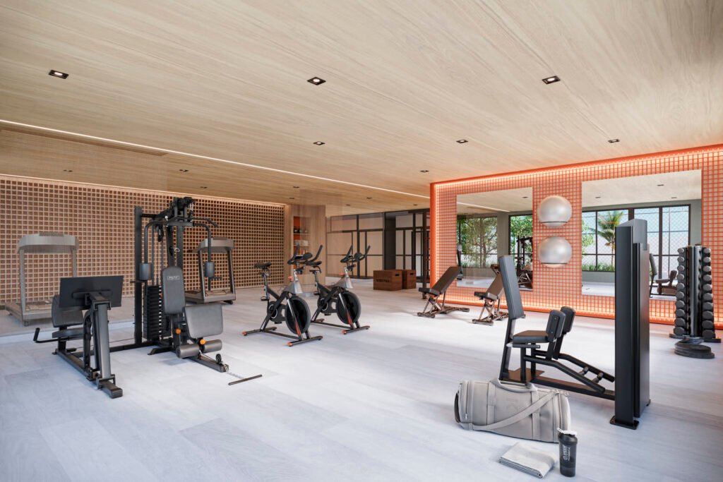 Fitness center equipado do Marco Zero One